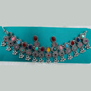 Kavita Art Oxidised Plated Crystal Stone Necklace Set