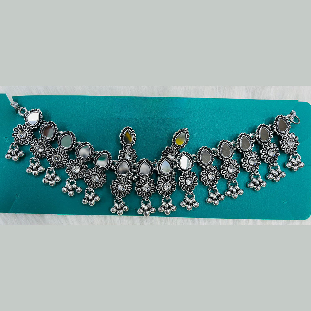 Kavita Art Oxidised Plated Mirror Necklace Set