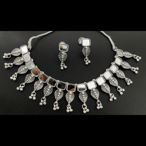 Kavita Art Oxidised Plated Mirror Necklace Set