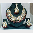 Kavita Art Gold Plated Crystal Stone And Pearls Necklace Set