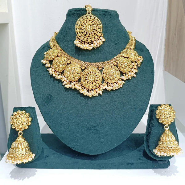 Kavita Art Gold Plated Pearls Necklace Set