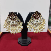 Kavita Art Gold Plated Kundan Stone And Meenakari Pearls Dangler Earrings