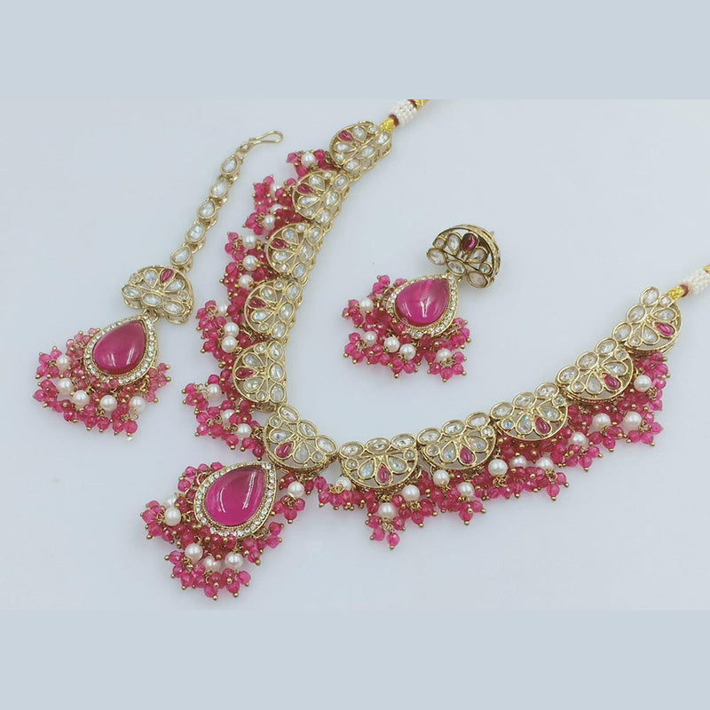 Kavita Art Gold Plated Reverse AD Necklace Set