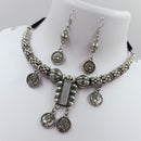 Kavita Art Oxidised Plated Mirror Necklace Set