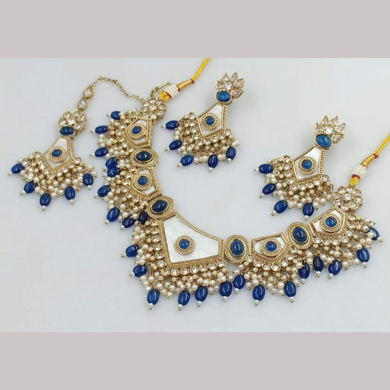 Kavita Art Gold Plated Pearls And Beads Necklace Set