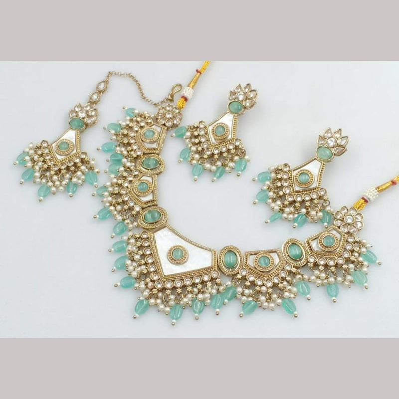 Kavita Art Gold Plated Pearls And Beads Necklace Set