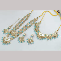 Kavita Art Gold Plated Crystal Stone And Beads Necklace Combo