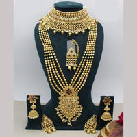 Kavita Art Gold Plated Pota Stone Necklace Combo