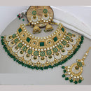 Kavita Art Gold Plated Pota Stone And Beads choker Necklace Set