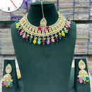 Kavita Art Gold Plated Crystal Stone And Beads Necklace Set