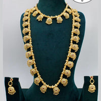 Kavita Art Gold Plated Pota Stone Double Necklace Set