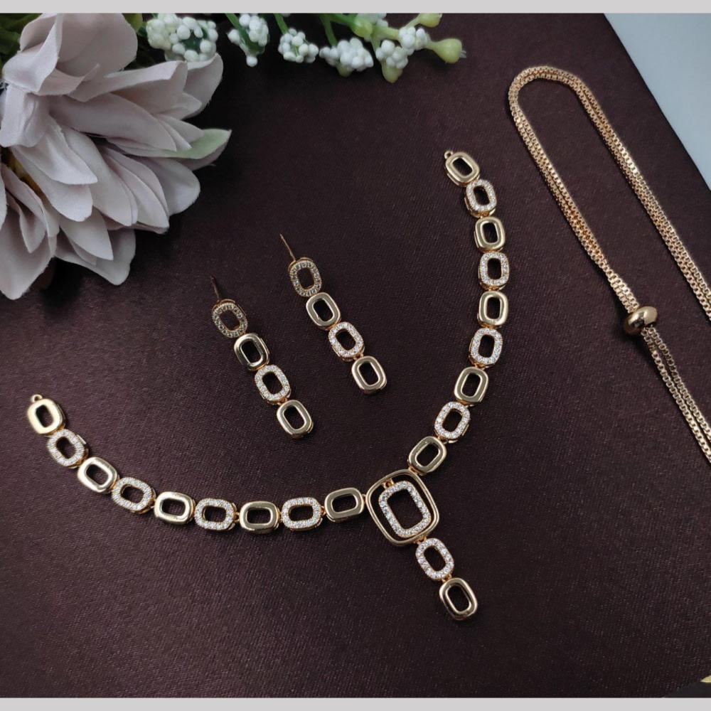 Kavita Art Gold Plated Austrian Stone Necklce Set
