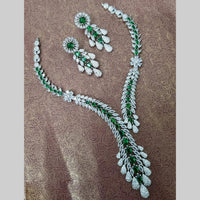 Kavita Art Silver Plated American Diamond Necklace Set