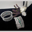 Kavita Art Silver Plated AD Openable Bracelet