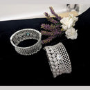 Kavita Art Silver Plated AD Openable Bracelet
