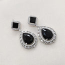 Kavita Art Silver Plated Crystal Stone Dangler Earrings