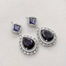 Kavita Art Silver Plated Crystal Stone Dangler Earrings