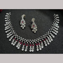 Kavita Art Silver Plated  Adorned with Sparkling American Diamonds Necklace Set