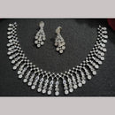 Kavita Art Silver Plated  Adorned with Sparkling American Diamonds Necklace Set