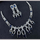 Kavita Art Silver Plated  Adorned with Sparkling American Diamonds Necklace Set