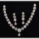 Kavita Art American Diamond And Pearl Necklace Set
