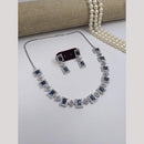 Kavita Art Silver Plated American Diamond Necklace Set