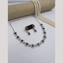Kavita Art Silver Plated American Diamond Necklace Set