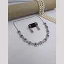 Kavita Art Silver Plated American Diamond Necklace Set