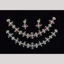 Kavita Art Silver Plated American Diamond And Pearl Necklace Set