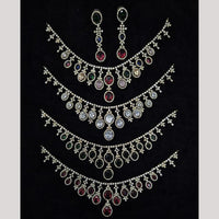 Kavita Art American Diamond And Pearl Necklace Set