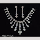 Kavita Art Silver Plated American Diamond And Pearl Necklace Set