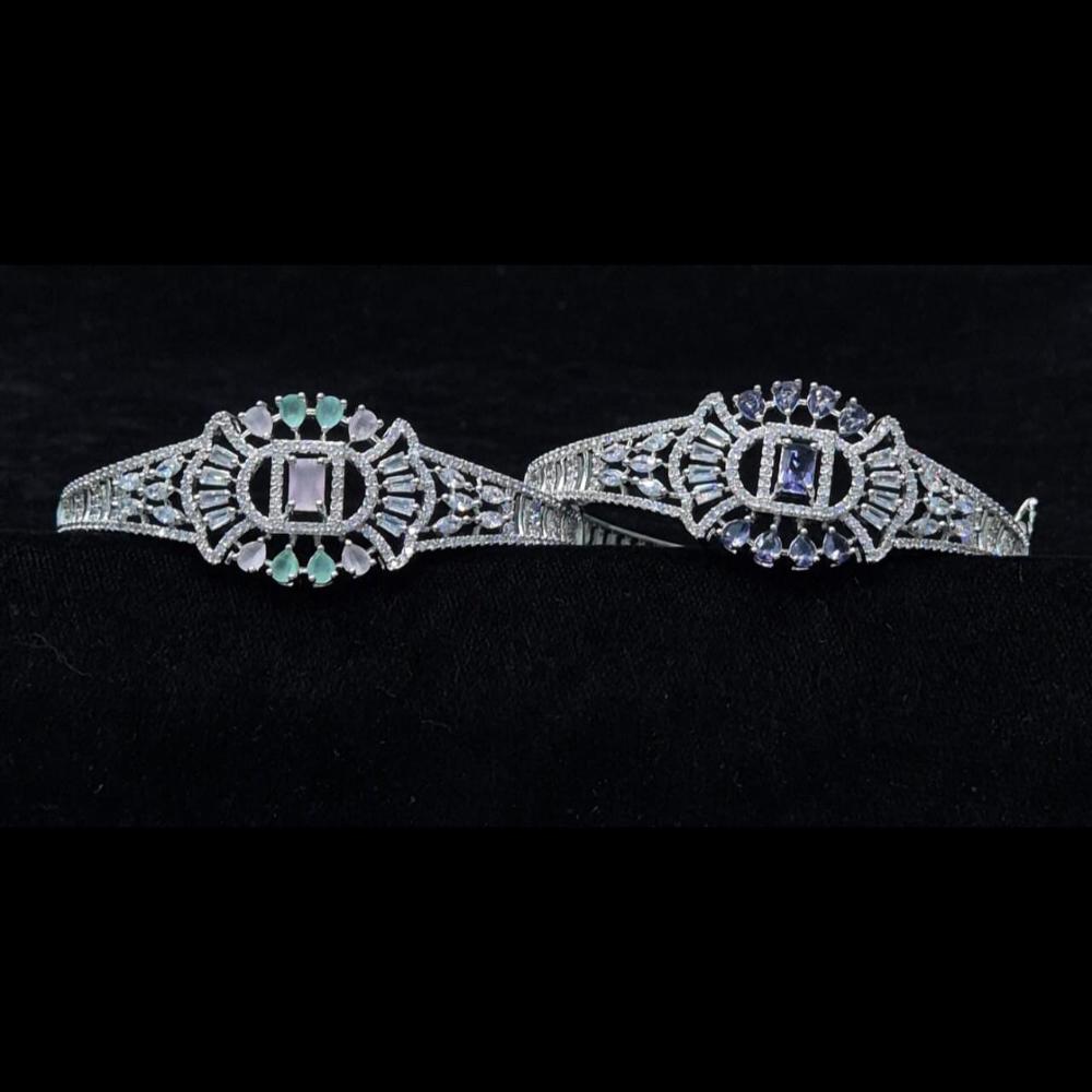 Kavita Art Silver Plated American Diamonds Bracelet