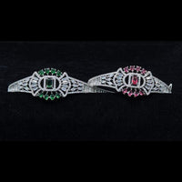 Kavita Art Silver Plated American Diamonds Bracelet