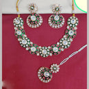 Kavita Art Gold Plated Kundan Stone And Meenakari Necklace Set