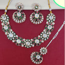 Kavita Art Gold Plated Kundan Stone And Meenakari Necklace Set