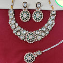 Kavita Art Gold Plated Kundan Stone And Meenakari Necklace Set