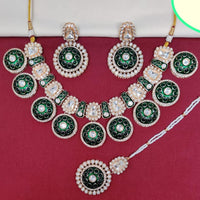 Kavita Art Gold Plated Kundan Stone And Meenakari Necklace Set