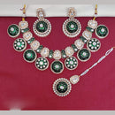 Kavita Art Gold Plated Kundan Stone And Meenakari Necklace Set