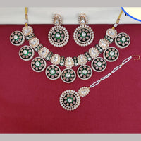 Kavita Art Gold Plated Kundan Stone And Meenakari Necklace Set