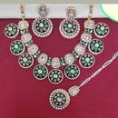 Kavita Art Gold Plated Kundan Stone And Meenakari Necklace Set