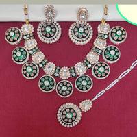Kavita Art Gold Plated Kundan Stone And Meenakari Necklace Set