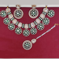 Kavita Art Gold Plated Kundan Stone And Meenakari Necklace Set