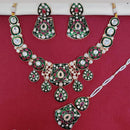 Kavita Art Gold Plated Kundan Stone And Meenakari Necklace Set