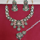 Kavita Art Gold Plated Kundan Stone And Meenakari Necklace Set