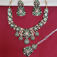 Kavita Art Gold Plated Kundan Stone And Meenakari Necklace Set