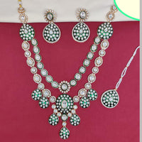 Kavita Art Gold Plated Kundan Stone And Meenakari Necklace Set