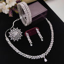 Kavita Art Silver Plated American Diamond Combo Jewellery  Set
