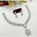Kavita Art Silver Plated American Diamond Necklace Set