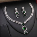 Kavita Art Silver Plated American Diamond Necklace Set