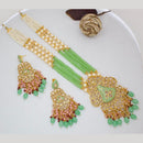 Kavita Art Gold Plated Kundan Stone Pearl And Beads Meenakari Long Necklace Set